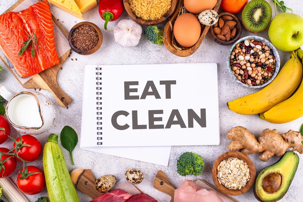 Một bữa eat clean thường gồm protein nạc, tinh bột tốt và nhiều rau xanh.