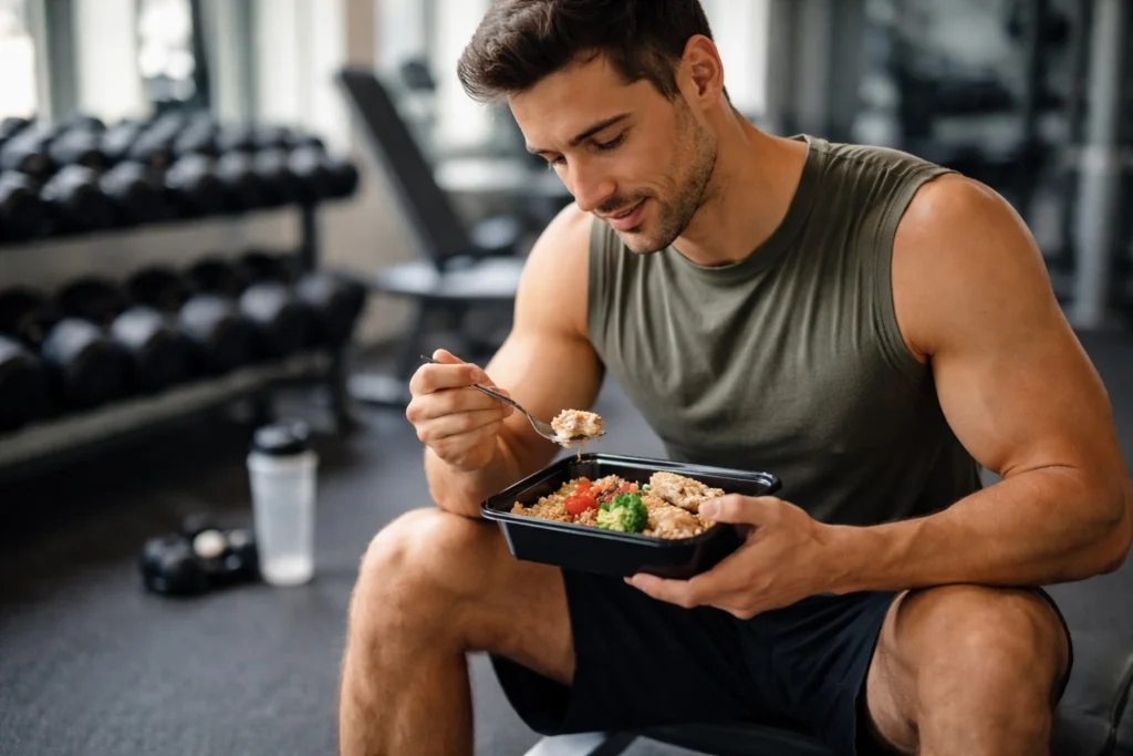 cách tăng cơ giảm mỡ cần kết hợp cả tập luyện và ăn uống 