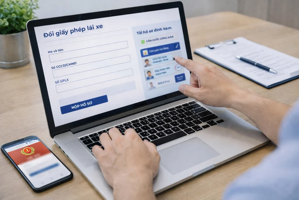thủ tục đổi bằng lái xe ô tô B2
