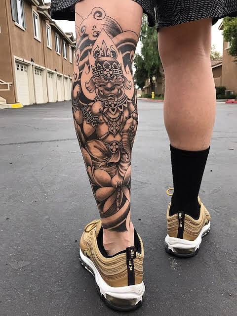Hình xăm kín chân (full leg)