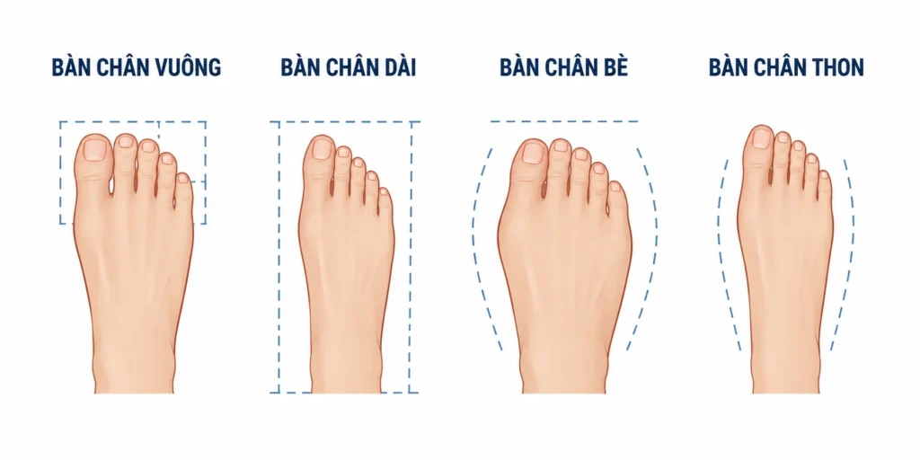 Xem tướng bàn chân nam giới dựa trên hình dáng bàn chân